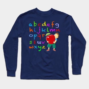 Chalkboard Alphabet Long Sleeve T-Shirt